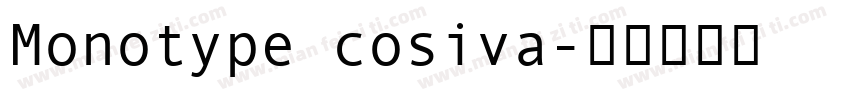 Monotype cosiva字体转换